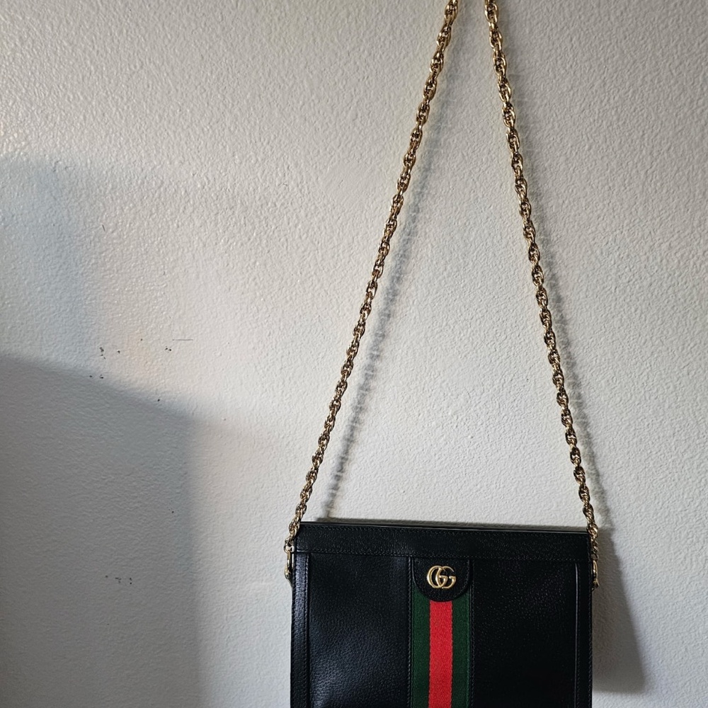 Gucci Black Leather Shoulder Bag
